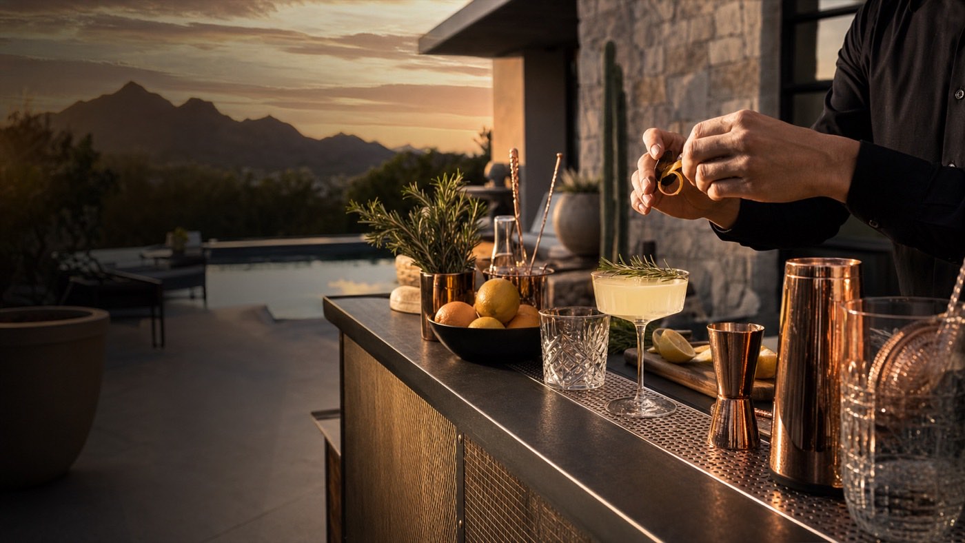 Bartender serving a celebration